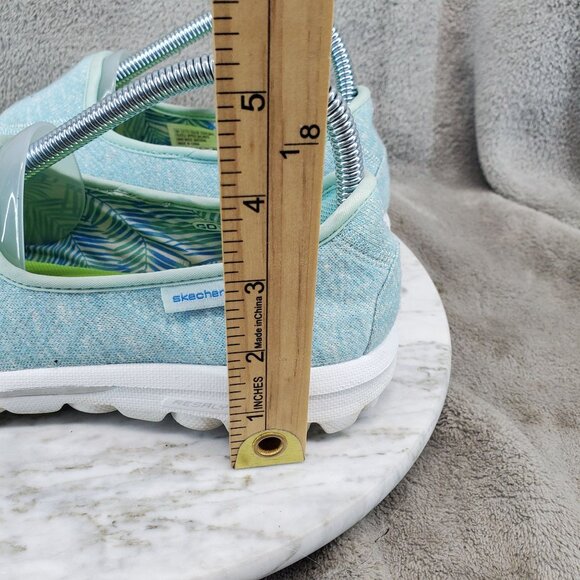 Skechers Shoes Womens 7.5 Go Walk Mint Green Slip-On Sneakers - Picture 4 of 8